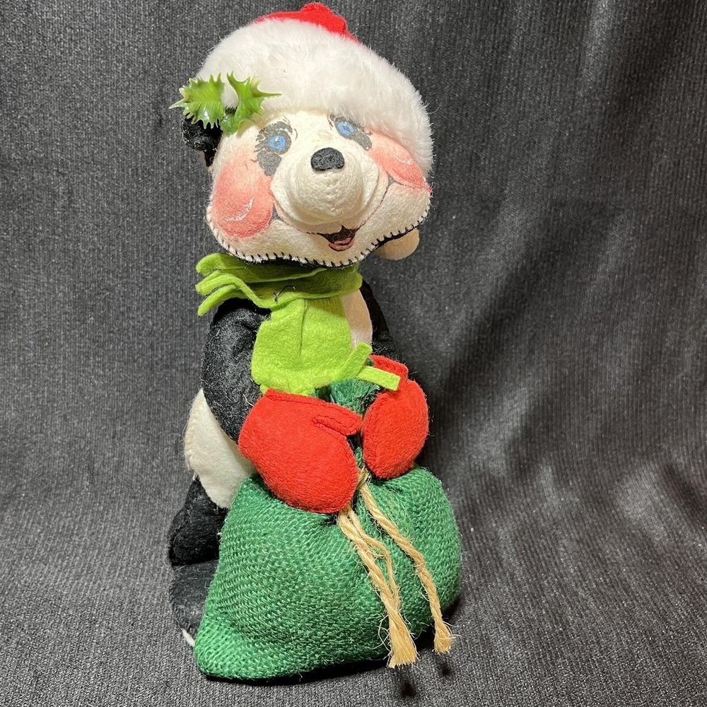 Annalee Santa Claus Panda Bear 1984 VTG 11"